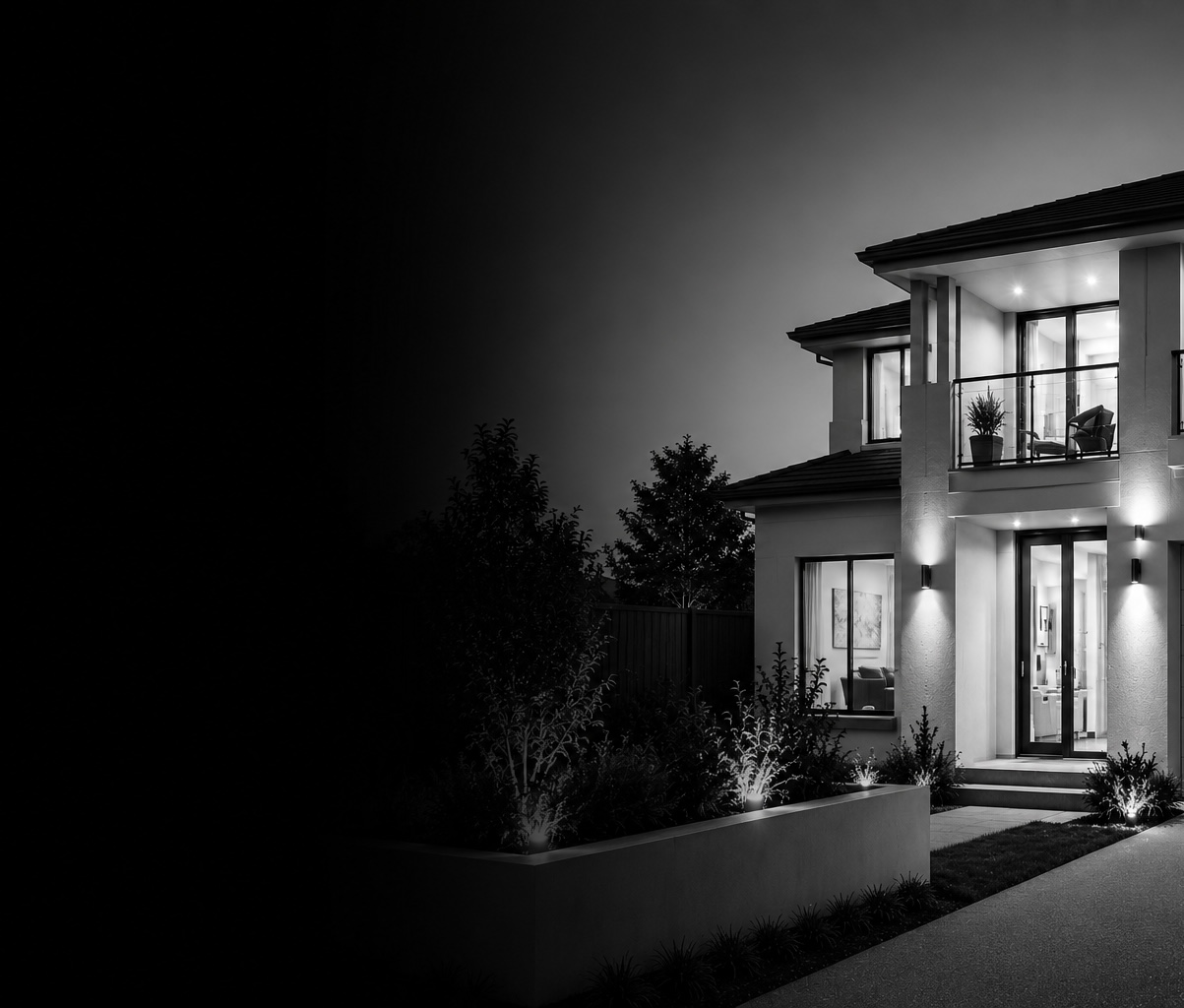 Contemporary Australian home in black and white